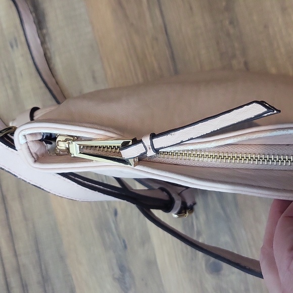 JESSICA SIMPSON Pink Faux Leather Crossbody with Removable Butterfly Key Charm - Picture 8 of 16